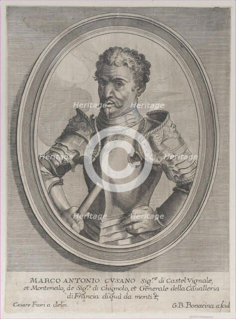 Portrait of Marc'Antonio Cusano, 1640-70. Creator: Giovanni Battista Bonacina.