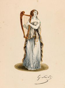 Portrait of Marceline Desbordes-Valmore (1786-1859). Creator: Sand, George (1804-1876)