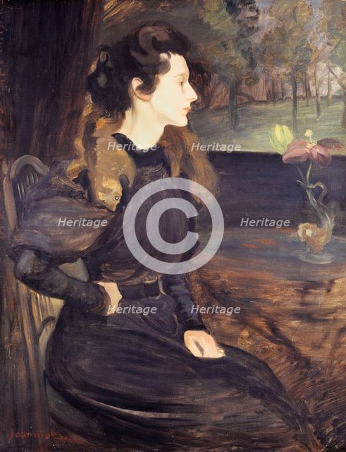 Portrait of Marcelle Jeanniot aged fifteen, 1896. Creator: Pierre Georges Jeanniot.