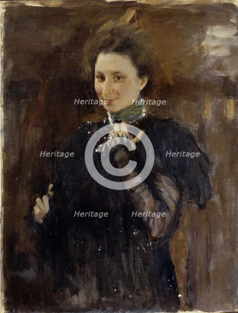 Portrait of Mara Oliv (1870-1963), 1895. Artist: Serov, Valentin Alexandrovich (1865-1911)