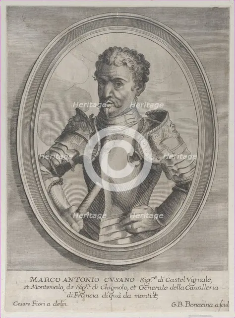 Portrait of Marc'Antonio Cusano, 1640-70. Creator: Giovanni Battista Bonacina.