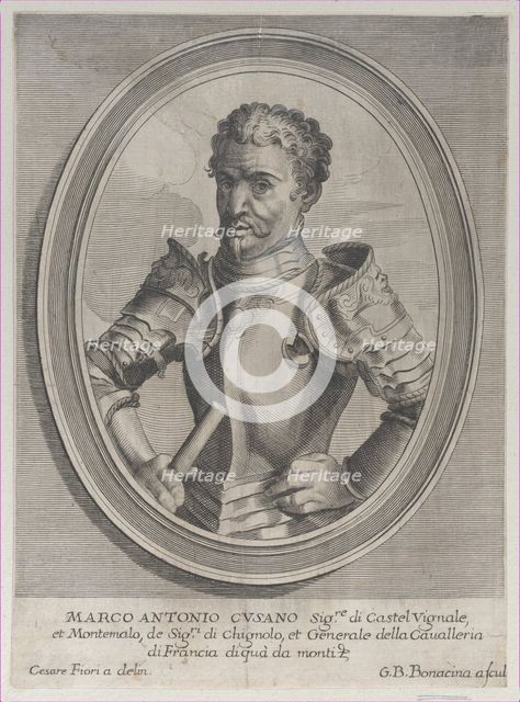 Portrait of Marc'Antonio Cusano, 1640-70. Creator: Giovanni Battista Bonacina.