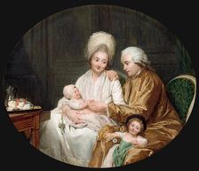 Portrait of Marc-Etienne Quatremère and His Family , 1780