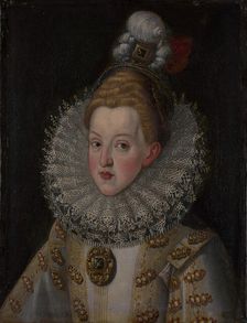 Portrait of Margaret of Austria (1584-1611). Creator: Pantoja de la Cruz, Juán (1553-1608)