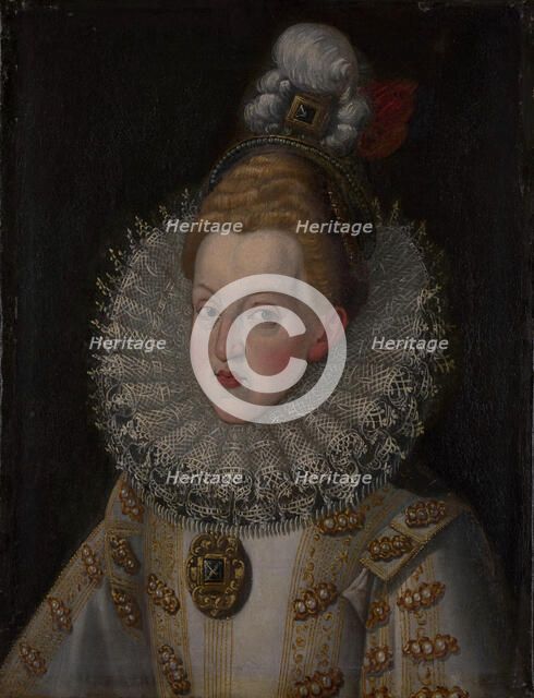 Portrait of Margaret of Austria (1584-1611). Creator: Pantoja de la Cruz, Juán (1553-1608).