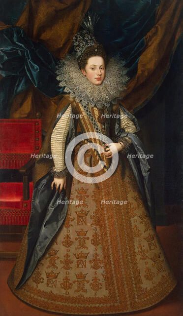 Portrait of Margaret of Savoy', (1589-1655), Duchess of Mantua and Montferrat, 1608.  Creator: Pourbus, Frans, the Younger (1569-1622).