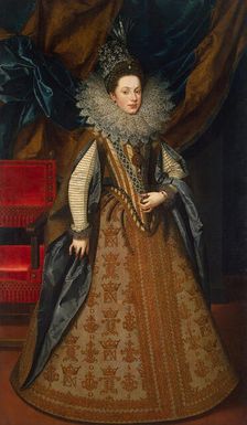 Portrait of Margaret of Savoy (1589-1655), Duchess of Mantua and Montferrat, 1608. Creator: Pourbus, Frans, the Younger (1569-1622)