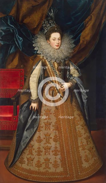 Portrait of Margaret of Savoy, Duchess of Mantua, 1608. Creator: Frans Pourbus the Younger.