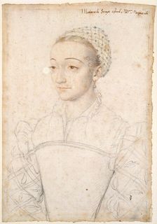 Portrait of Margaret of Valois (1523-1574), Duchess of Berry, 1550. Creator: Clouet, François (1510-1572)
