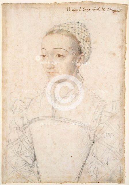 Portrait of Margaret of Valois (1523-1574), Duchess of Berry, 1550. Creator: Clouet, François (1510-1572).