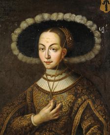 Portrait of Margareta Eriksdotter Vasa (1497-1536), sister of king Gustav I of Sweden. Creator: Master Hillebrandt (active 1500s)