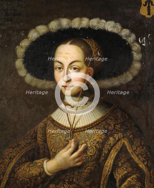 Portrait of Margareta Eriksdotter Vasa (1497-1536), sister of king Gustav I of Sweden. Creator: Master Hillebrandt (active 1500s).