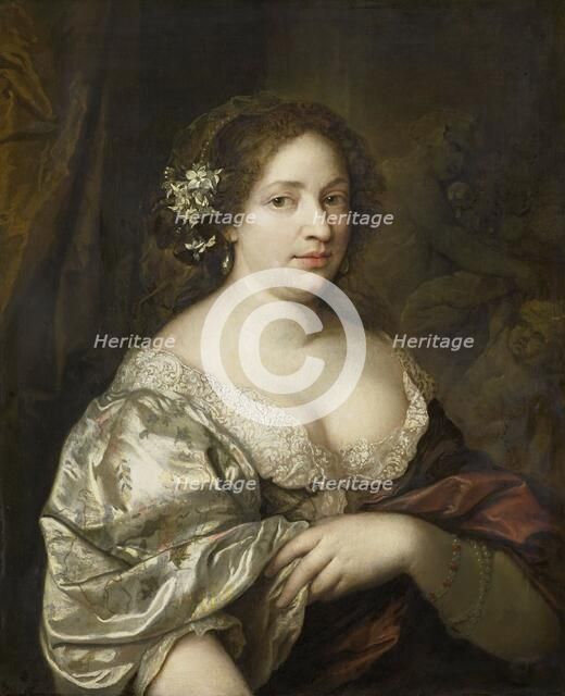 Portrait of Margaretha Godin (d. 1694), wife of the artist, 1660-1684. Creator: Gaspar Netscher.