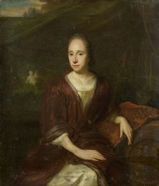 Portrait of Margaretha Nelis (1652-17050, second wife of Casparus Commelin, 1693-1704. Creator: David van der Plas