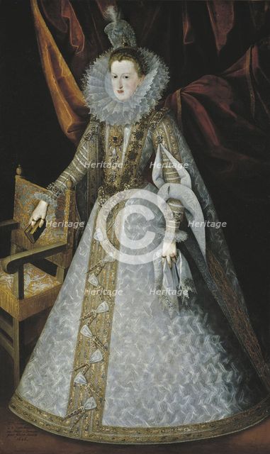 Portrait of Margarita of Austria (1584–1611), 1606. Artist: Pantoja de la Cruz, Juán (1553-1608)