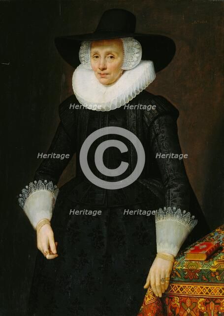 Portrait of Margarita Courten (1564-1640), 1625. Creator: Salomon Mesdach.