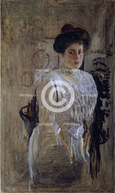 Portrait of Margarita Kirillovna Morozova, née Mamontova (1873-1958), 1910. Artist: Serov, Valentin Alexandrovich (1865-1911)