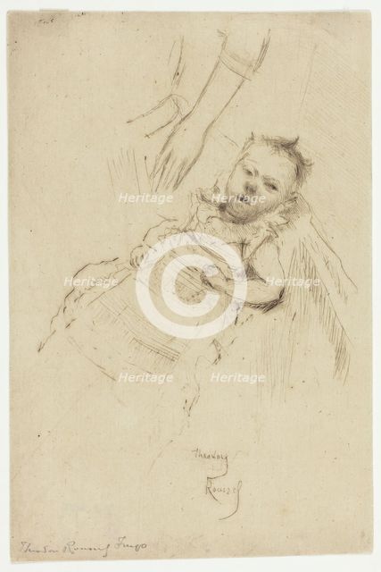 Portrait of Margery Chambers, Aged Ten Weeks, 1890. Creator: Theodore Roussel.