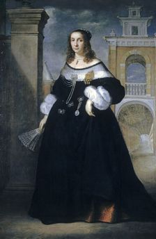 Portrait of Margherita, Wife of Baldassare Vandergoes, 1655-60. Creator: Luigi Primo