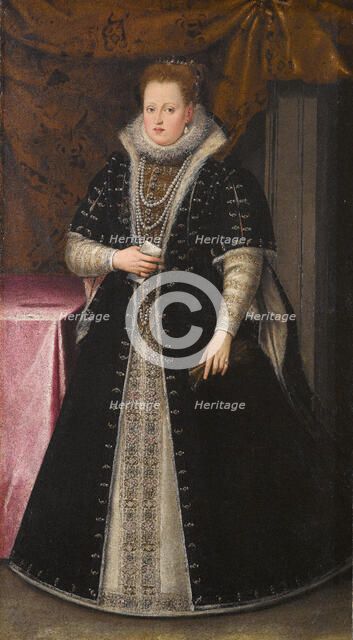 Portrait of Margherita Gonzaga (1564-1618), Duchess of Ferrara, c1585-1590 . Creator: Bahuet, Jean (ca 1552-1597).