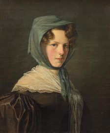 Portrait of Margrethe Hahn, g. Stougaard (1810-1882), 1829. Creator: Christen Kobke
