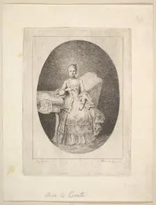 Portrait of Marguerite Le Comte, 1764. Creator: Claude Henri Watelet