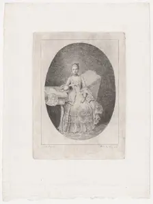 Portrait of Marguerite Le Comte, 1764. Creator: Claude Henri Watelet