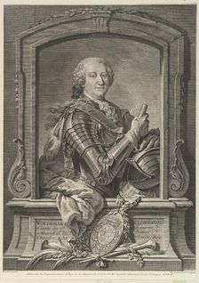 Portrait of Maréchal de Lowendal, 18th century. Creator: Nicolas de Larmessin