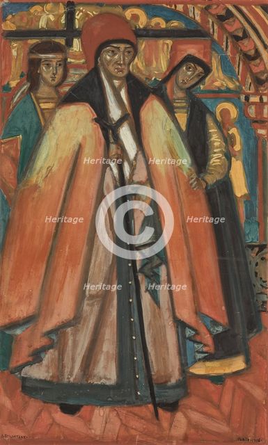 Portrait of Marfa Boretskaya (Marfa Posadnitsa), 1916. Creator: Stelletsky, Dmitri Semyonovich (1875-1947).
