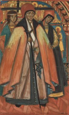 Portrait of Marfa Boretskaya (Marfa Posadnitsa), 1916. Creator: Stelletsky, Dmitri Semyonovich (1875-1947)