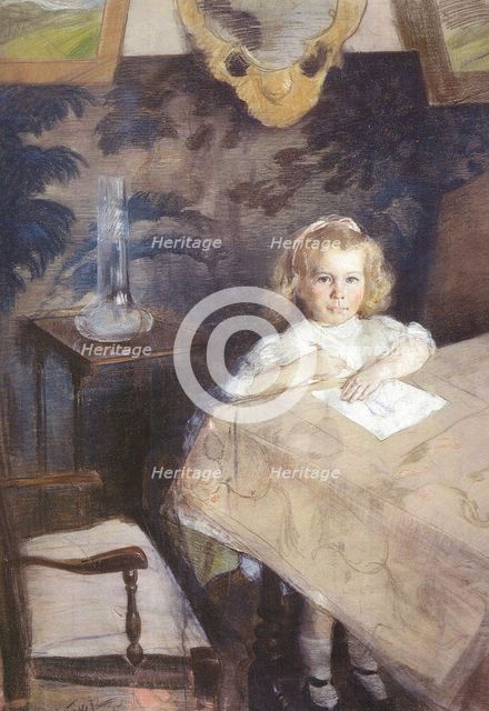 Portrait of Marina Nikolayevna Gritsenko (1901-1971) as Child, 1905.