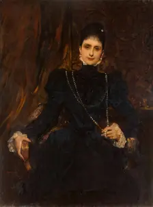 Portrait of Marina Derviz, 1899. Creator: Jean Joseph Benjamin Constant