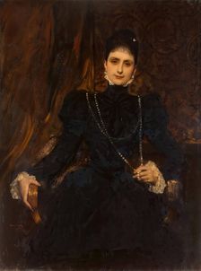 Portrait of Marina Derviz, 1899. Creator: Jean Joseph Benjamin Constant