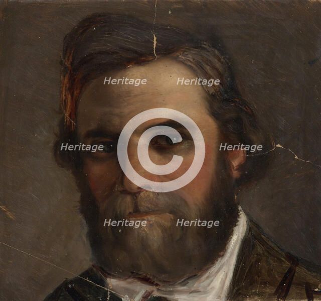 Portrait of Marine Painter Bogöe from Copenhagen, 1854-1855. Creator: Karl Anders Ekman.