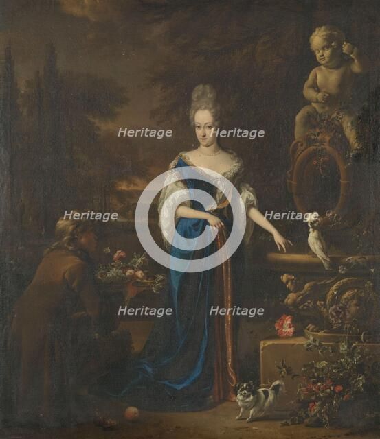 Portrait of Maria Cornelisz, Wife of Silvester van Tongeren, 1680-1719. Creator: Jan Weenix.