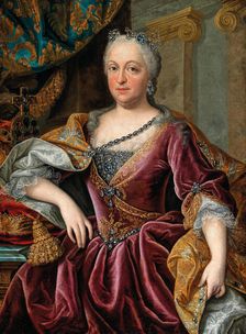 Portrait of Maria Amalia of Austria (1701-1756), Holy Roman Empress. Creator: Auerbach, Johann Gottfried (1697-1753)