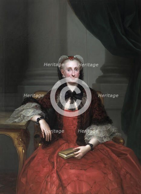 Portrait of Maria Amalia of Saxony (1724–1760), Queen consort of Spain, ca 1760. Artist: Mengs, Anton Raphael (1728-1779)