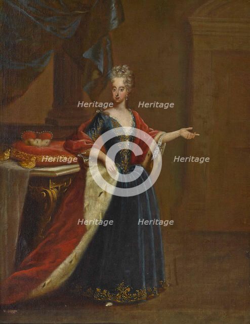 Portrait of Maria Antonia of Austria (1669-1692), Electress of Bavaria. Creator: Horemans, Peter Jacob (1700-1776).