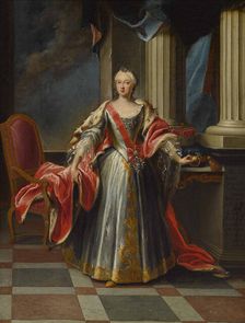 Portrait of Maria Anna Sophia of Saxony (1728-1797), Electress of Bavaria. Creator: Horemans, Peter Jacob (1700-1776)