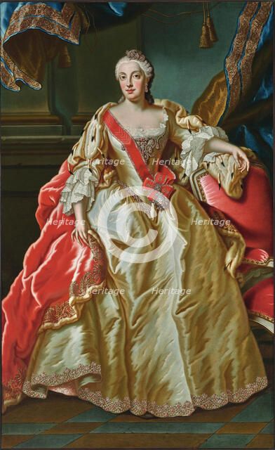Portrait of Maria Anna Sophia of Saxony (1728-1797), Electress of Bavaria, . Creator: Winter; Franz Joseph (1690-after 1768).