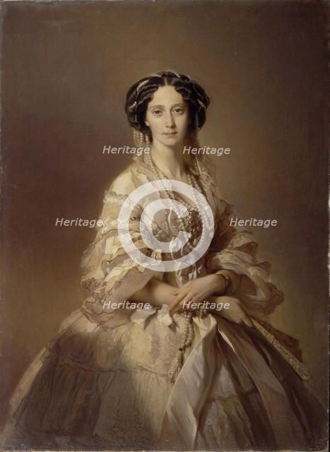 Portrait of Maria Alexandrovna (1824-1880), Empress of Russia. Artist: Makarov, Ivan Kosmich (1822-1897)