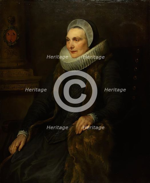 Portrait of Maria Bosschaert, wife of Adriaen Stevens, 1629. Creator: Anthony van Dyck.