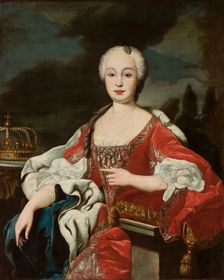 Portrait of Maria Barbara de Bragança (1711-1758), Queen of Spain, c1746. Creator: Anonymous