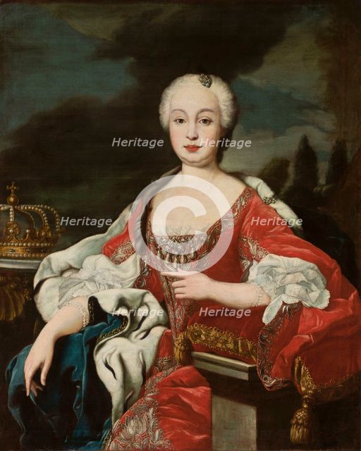 Portrait of Maria Barbara de Bragança (1711-1758), Queen of Spain, c1746. Creator: Anonymous.