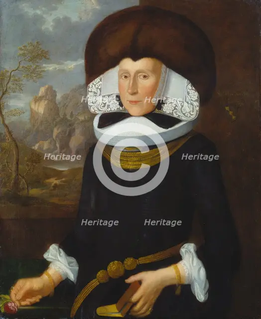 Portrait of Maria Barbara Peyer (1636-1693), 1683. Creator: Felix Meyer.