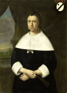 Portrait of Maria de la Queillerie (1629-64), first Wife of Jan van Riebeeck, or his..., c.1660. Creator: Anon