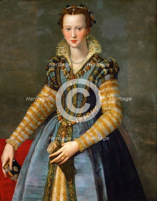 Portrait of Maria de' Medici (1540–1557), ca 1555. Artist: Allori, Alessandro (1535-1607)