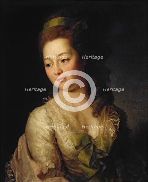 Portrait of Maria Dyakova, 1778. Artist: Levitsky, Dmitri Grigorievich (1735-1822)