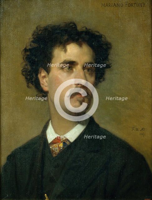 Portrait of Marià Fortuny. Artist: Madrazo y Kuntz, Federico de (1815-1894)