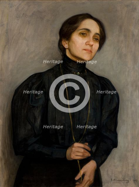 Portrait of Maria Feldman, 1907. Creator: Samuel Hirszenberg.